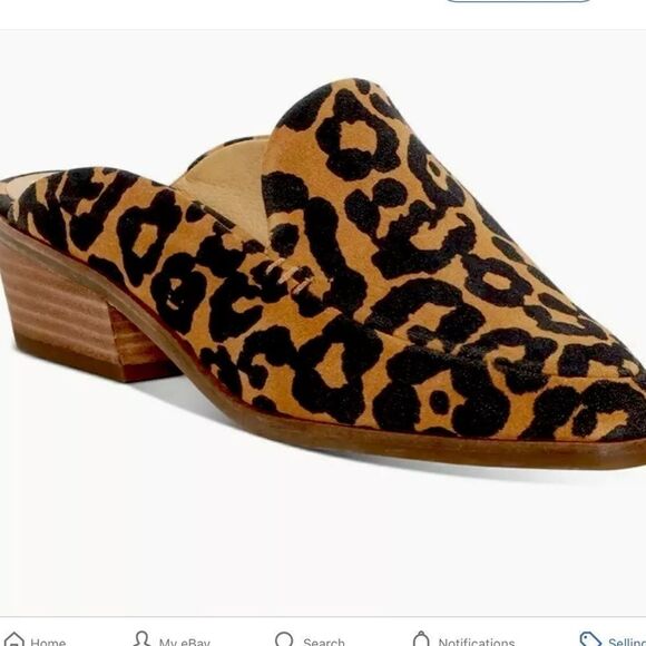LUCKY BRAND Women’s Leopard Heeled Mules 7 M - Picture 2 of 10